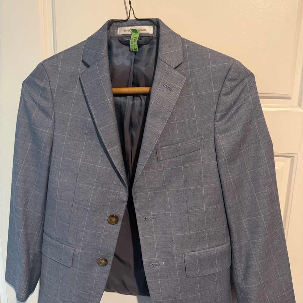 Ralph Lauren Light Blue Windowpane Sport Coat